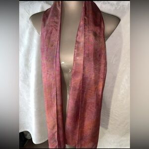 Hand Dyed Silk Scarf 14 1/2 X 70 Inches